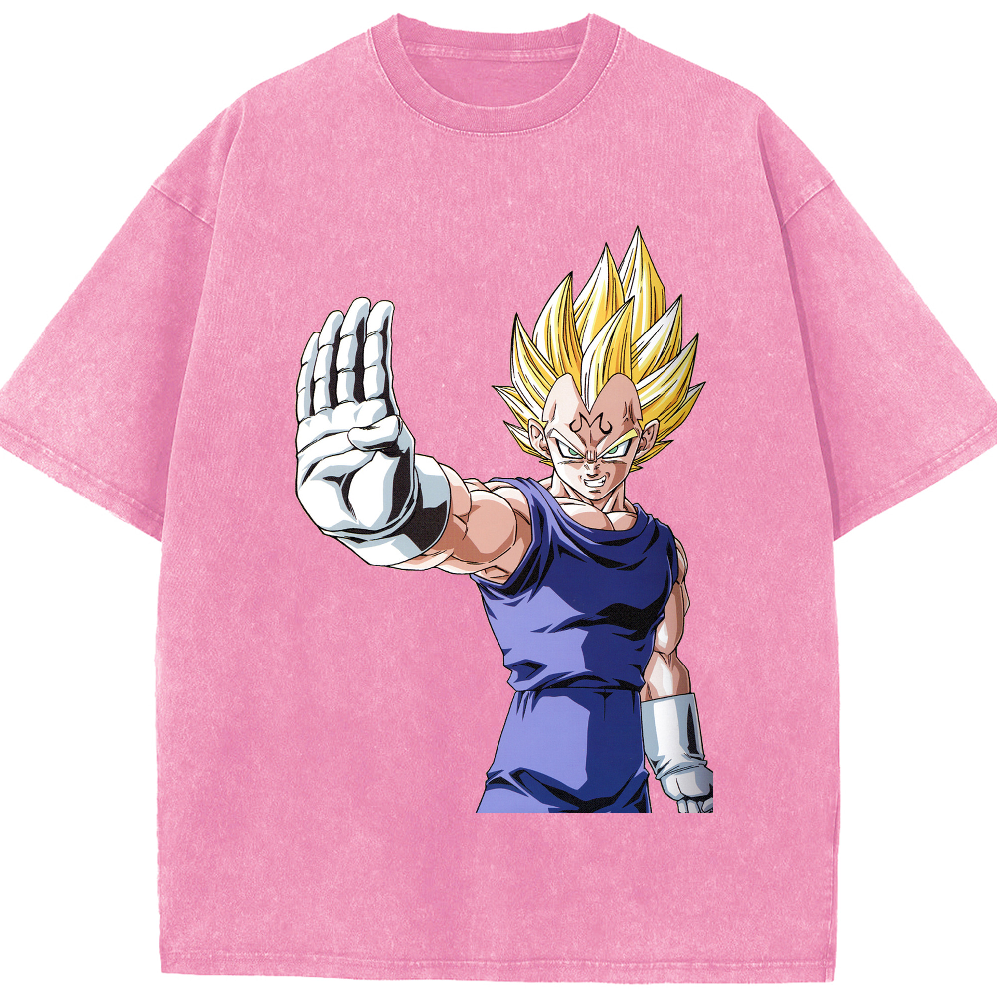 （画像用） ドラゴンボール ベジータ四世（Bejīta Yonsei）DRAGON BALL Vegeta IV 綿100% ヴィンテージ風 半袖Tシャツ（フロントプリント）